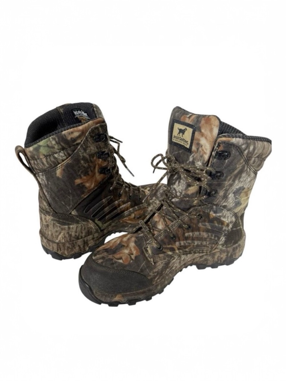 Red Wing Irish Setter 3859 Shadow Trek Camo Waterproof Hunting Boots Size 8.5 D